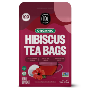 FGO - (Organic Hibiscus Tea - 100 Tea Bags)